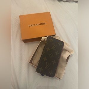 Authentic LV iPhone X fold over case.